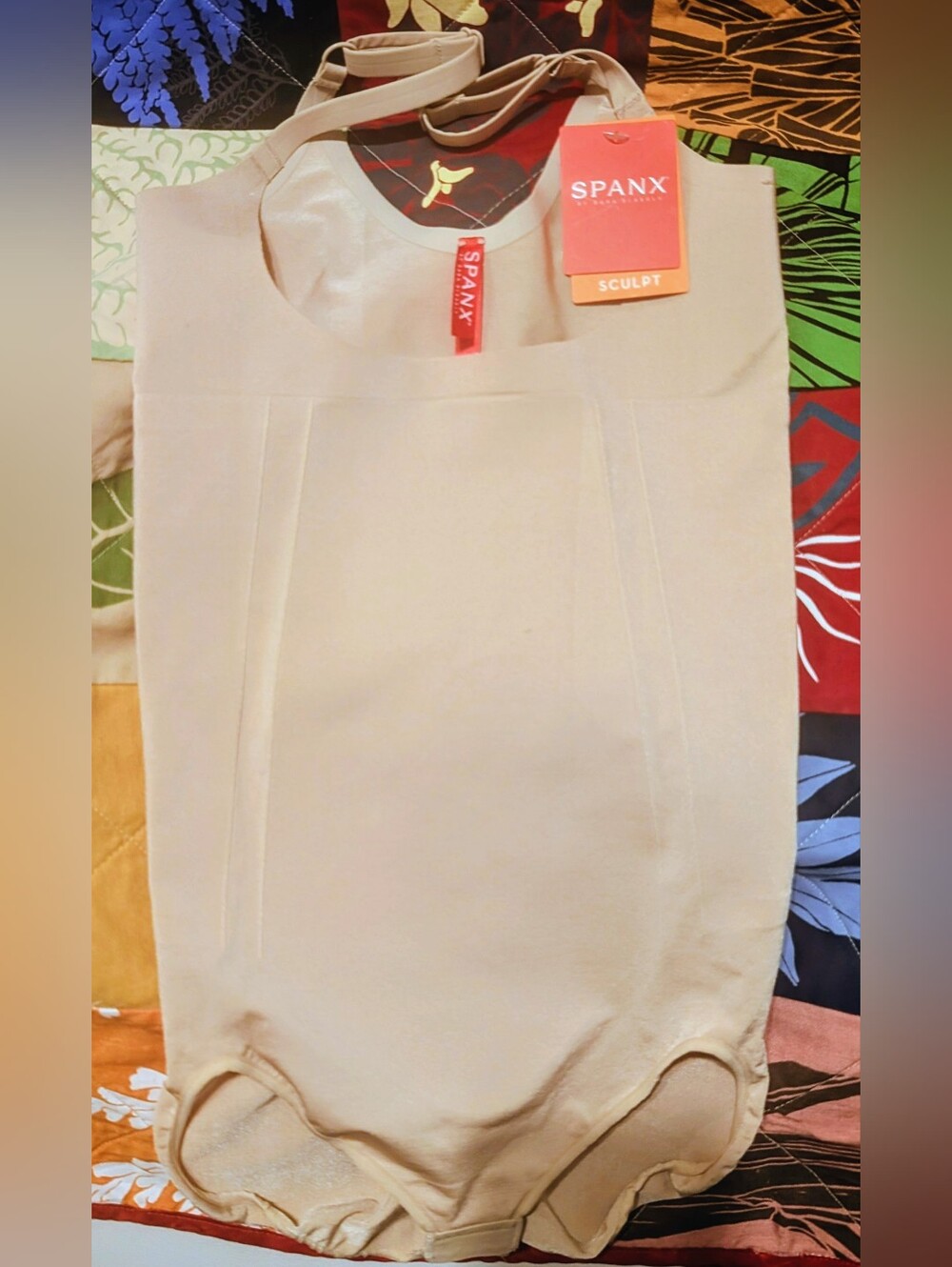 NWT SPANX One Piece Sculpt Bodysuit in Beige Cream Color Size S/P